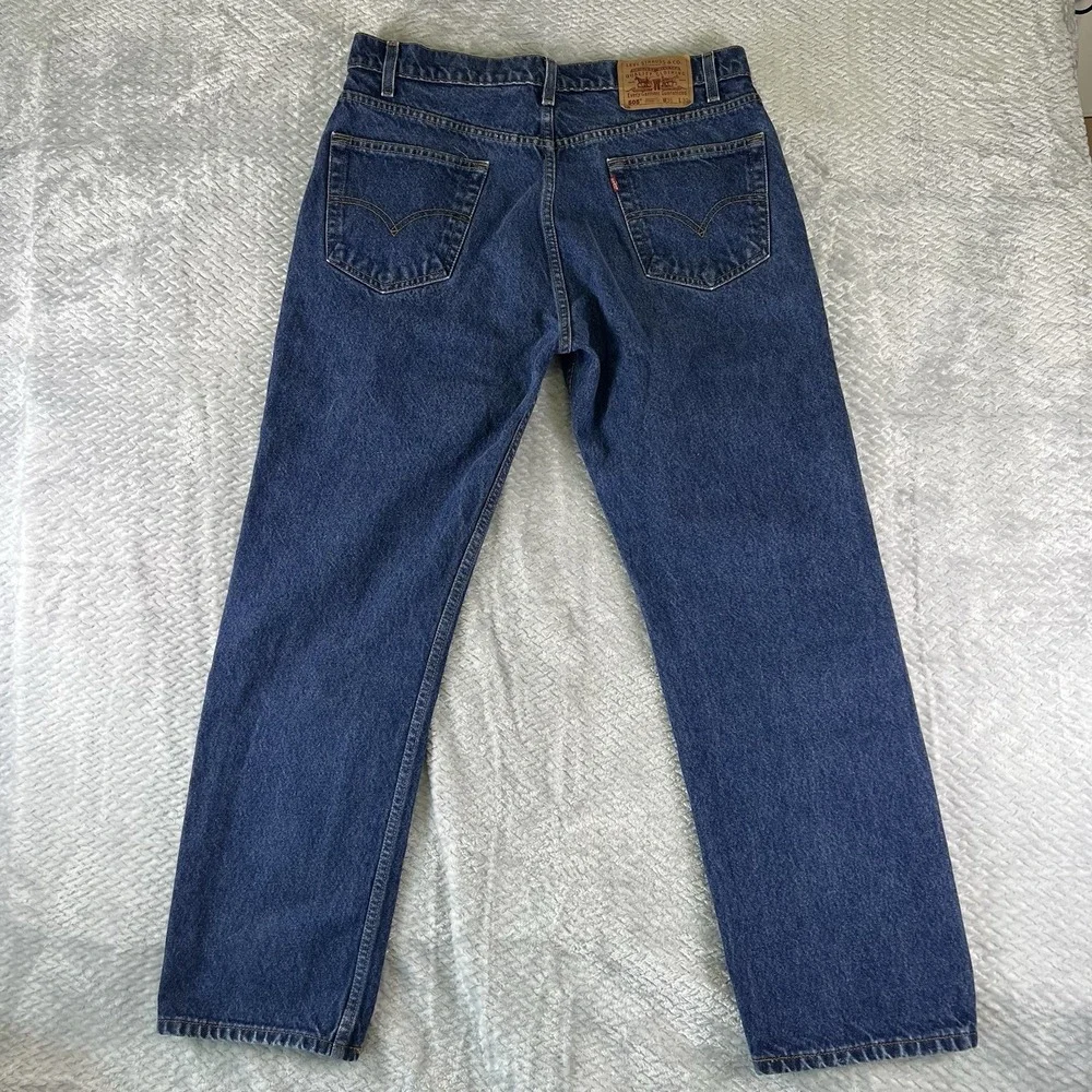 Levi's 505 Regular Fit Straight Leg Jeans Men's 36x30 Blue Denim 100% Cotton Vtg